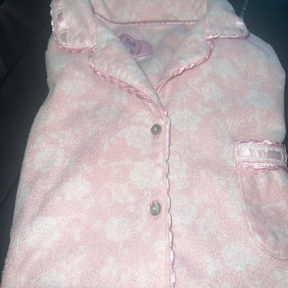 Aria Pale Pink Floral Two-Piece Pajama Set - Picture 4 of 7